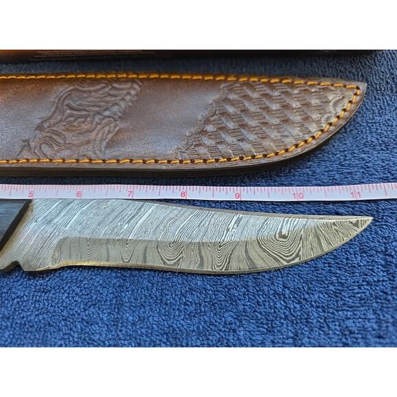 Hunting Bowie Knife 11.75 Inch Custom Forged Damascus Blade LMK Knives #9633 - Picture 3 of 8